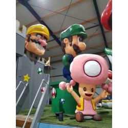Carnavalswagen poppen Mario Bross