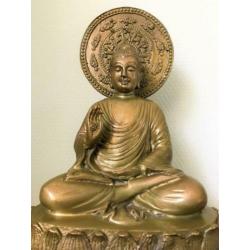 Brons Boeddha Dharma Levenswiel beeld