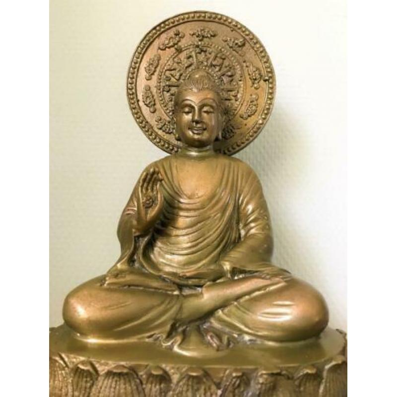 Brons Boeddha Dharma Levenswiel beeld