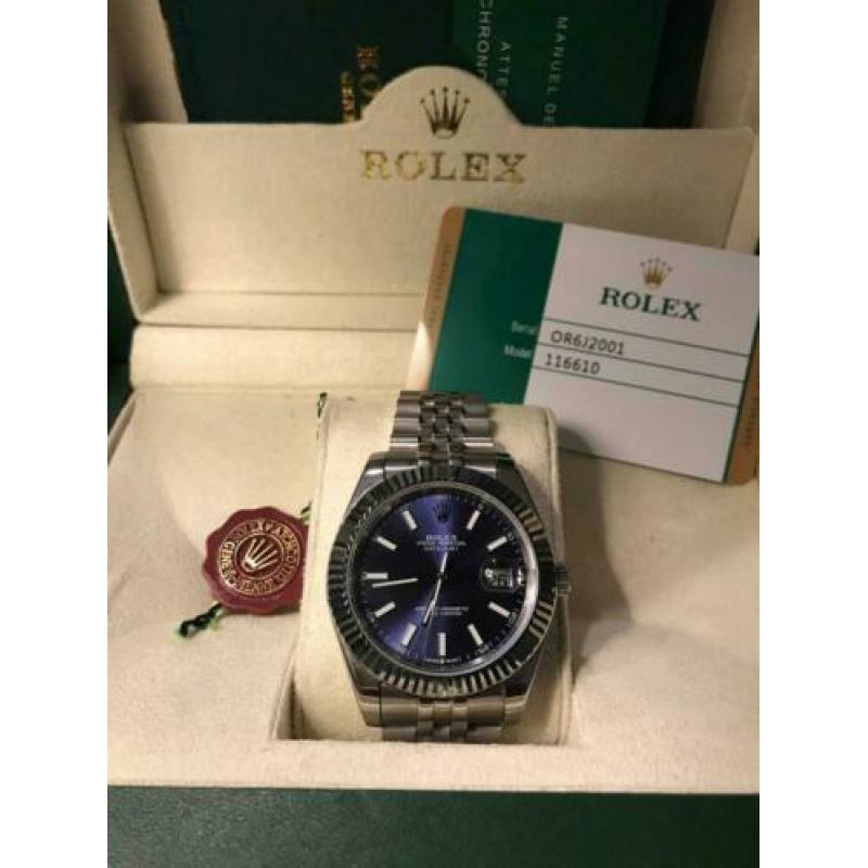 Rolex Datehust blue plate
