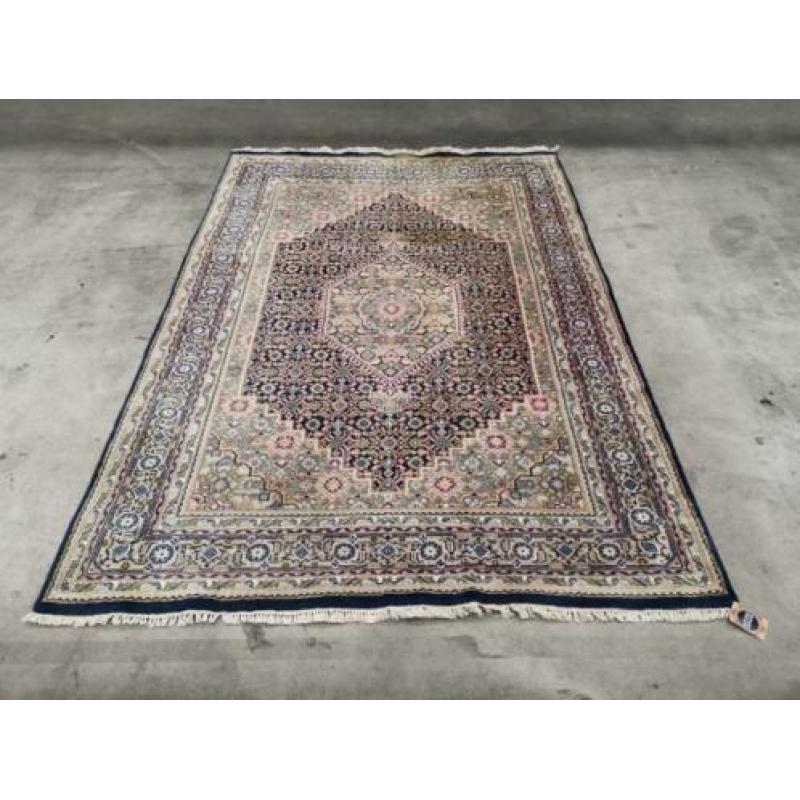 Handgeknoopt oosters tapijt Bidjar blue India pers 271x241cm