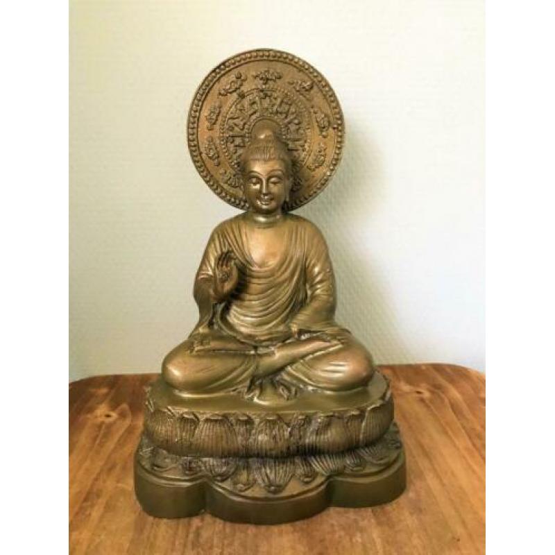 Brons Boeddha Dharma Levenswiel beeld