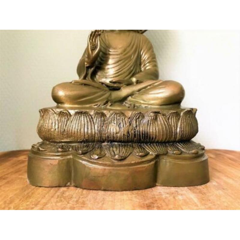 Brons Boeddha Dharma Levenswiel beeld