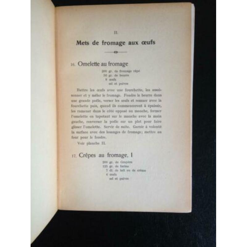 Mets au fromage, au lait et à la crême - 1927 - Schaars