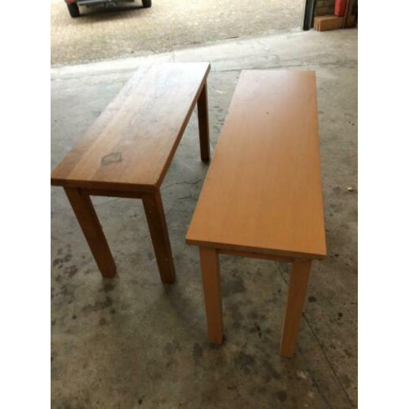 Zware eikenhouten side table