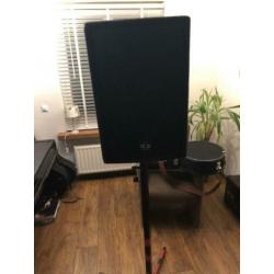 2 Dynacord pa 200watt speakers + standaard 2x