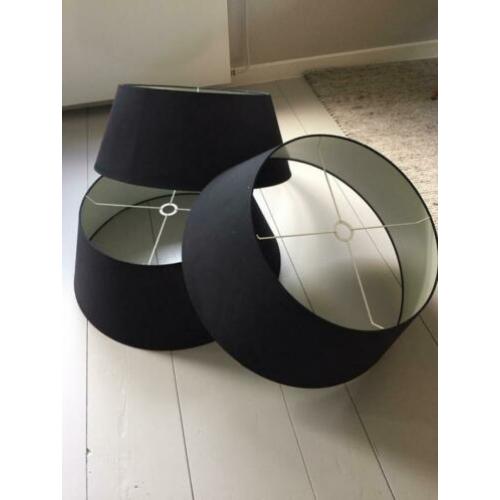 LAMPENKAP XL zwart 3 stuks