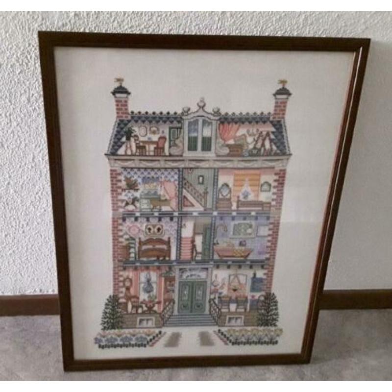 Borduurwerk..poppenhuis.