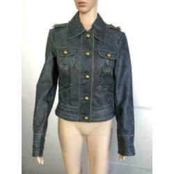 C948 Vero Moda Maat S=36 grijs echt-leren jas winterjas leer