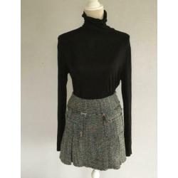 Essentiel Antwerp ZGAN Mini Tweed Rok Maat XS-gratis zending