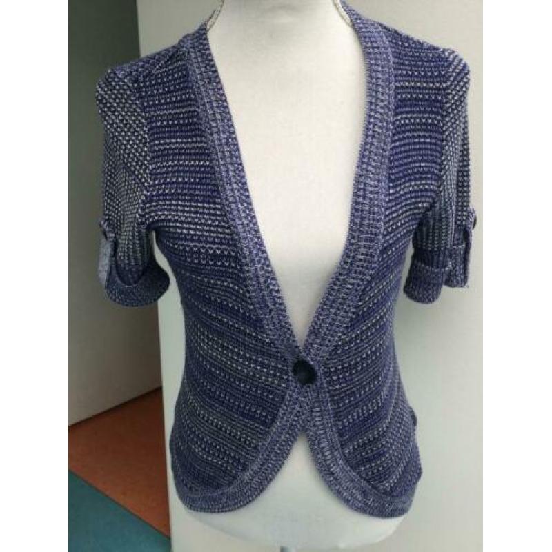 Blauw vestje met korte mouwen van Anna Field maat 36