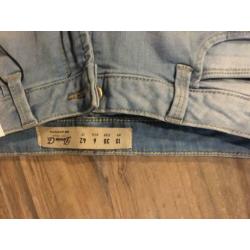 Ripped lichte skinny jeans mid rise 38