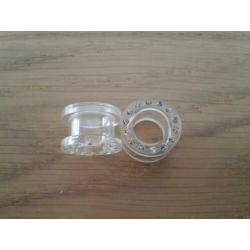 Nieuwe tunnels. Acryl. Steentjes. 3, 4, 5, 6, 8, 10, 12 Mm.