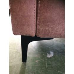 Stoere 2,5 zitsbank en 3 zitsbank stof microvezel cognac