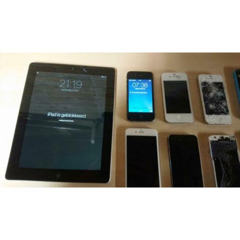 8 IPhone's + Ipad 3, alles in 1 koop. Deels defect. Partij