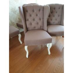 4 Wingchairs Taupe