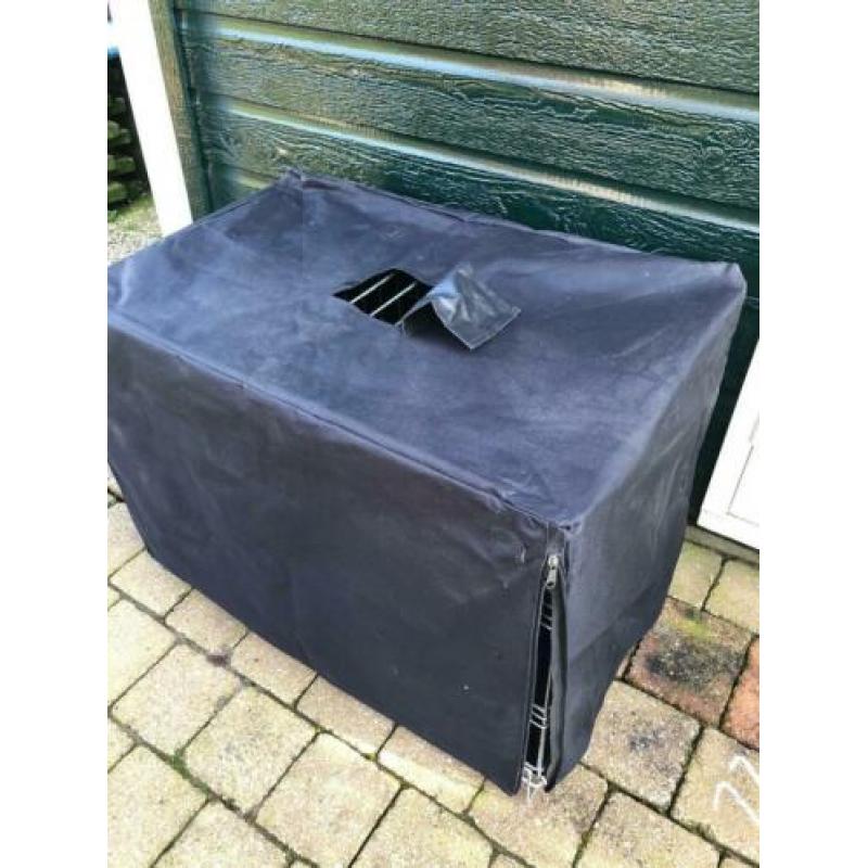 Metalen Bench voor Hond 2 Deurtjes met Hoes 56 x 77 x 50 cm
