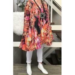Bianca oversized A-lijn jersey tuniek met zakken