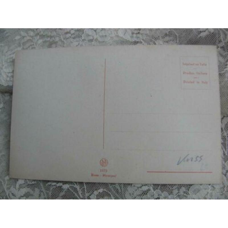 Oude Art Deco kaart / gesigneerd - Dame & Heer Lampion
