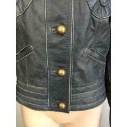 C948 Vero Moda Maat S=36 grijs echt-leren jas winterjas leer
