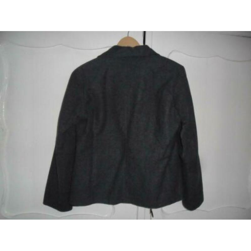 '* Z.g.a.n. Donkerblauw gemeleerd jasje maat 40/42 *