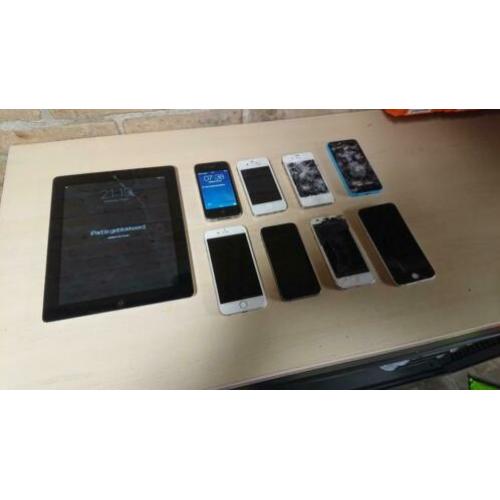 8 IPhone's + Ipad 3, alles in 1 koop. Deels defect. Partij
