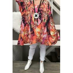 Bianca oversized A-lijn jersey tuniek met zakken