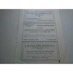 Programmaboekje Utrechtsch Stedelijk orkest seizoen1930-1931