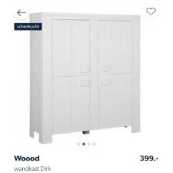 WOOOD kast Dirk, kleur wit