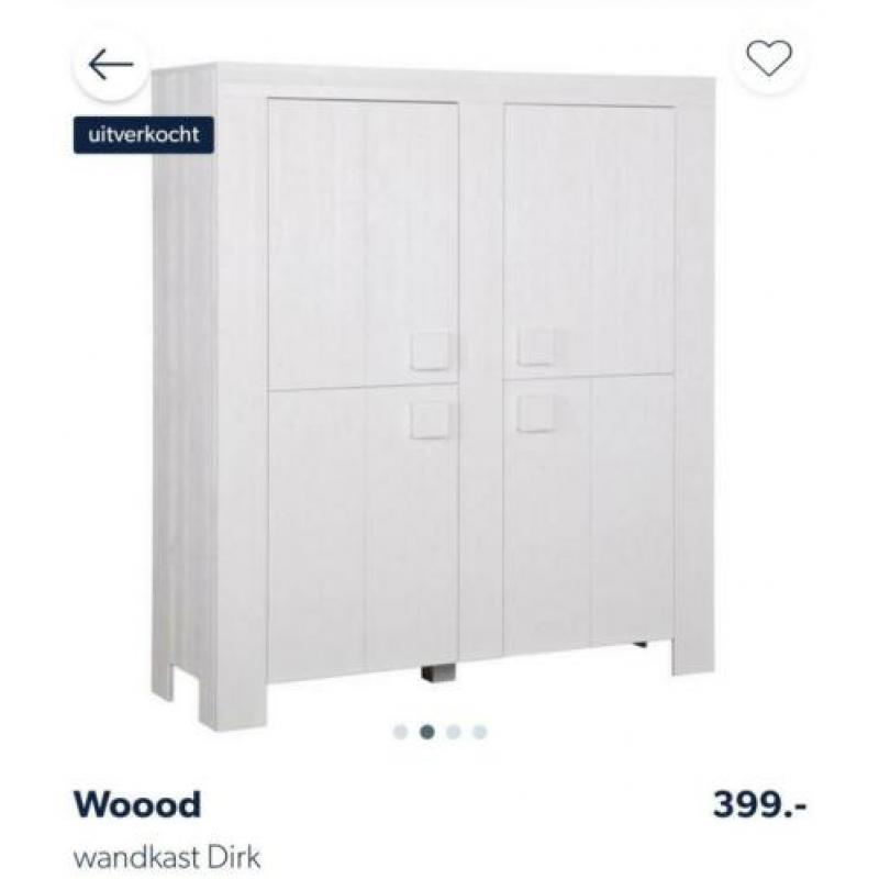 WOOOD kast Dirk, kleur wit
