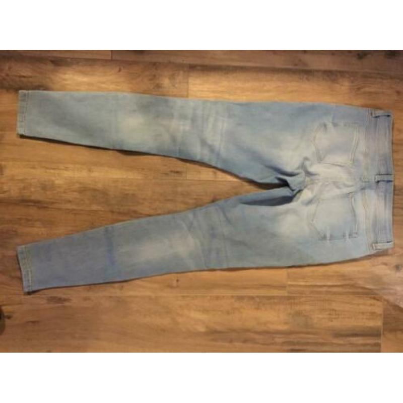 Ripped lichte skinny jeans mid rise 38