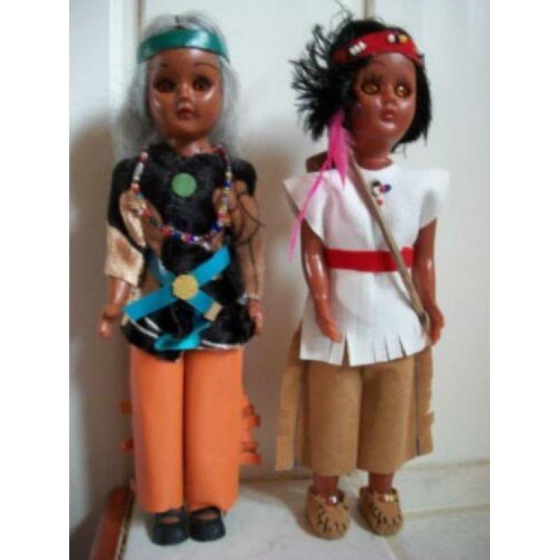 Indiaan popje / 2 stuks in 1 koop / Native American / jaren