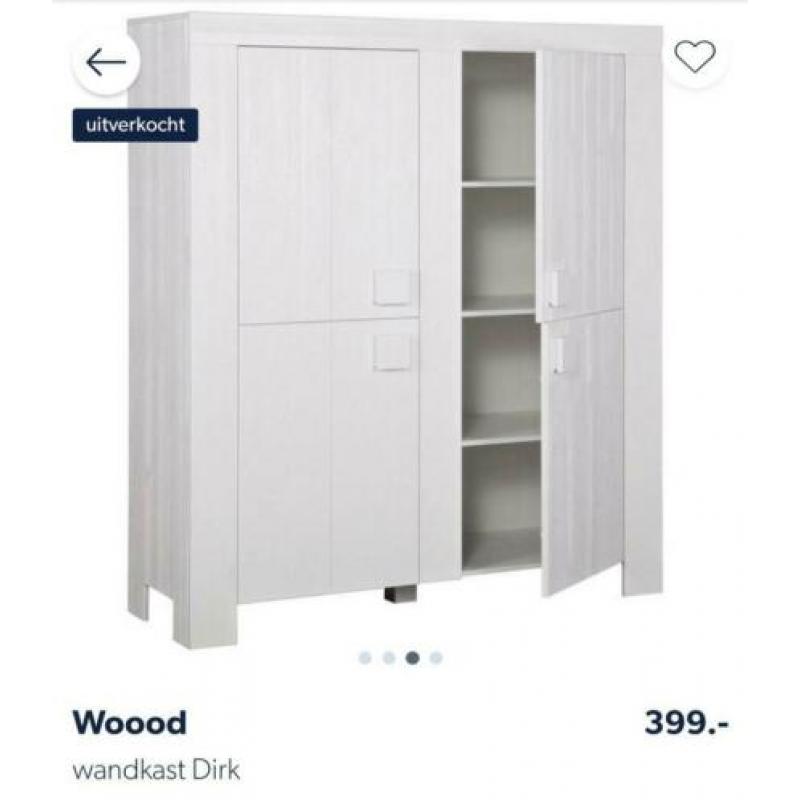 WOOOD kast Dirk, kleur wit