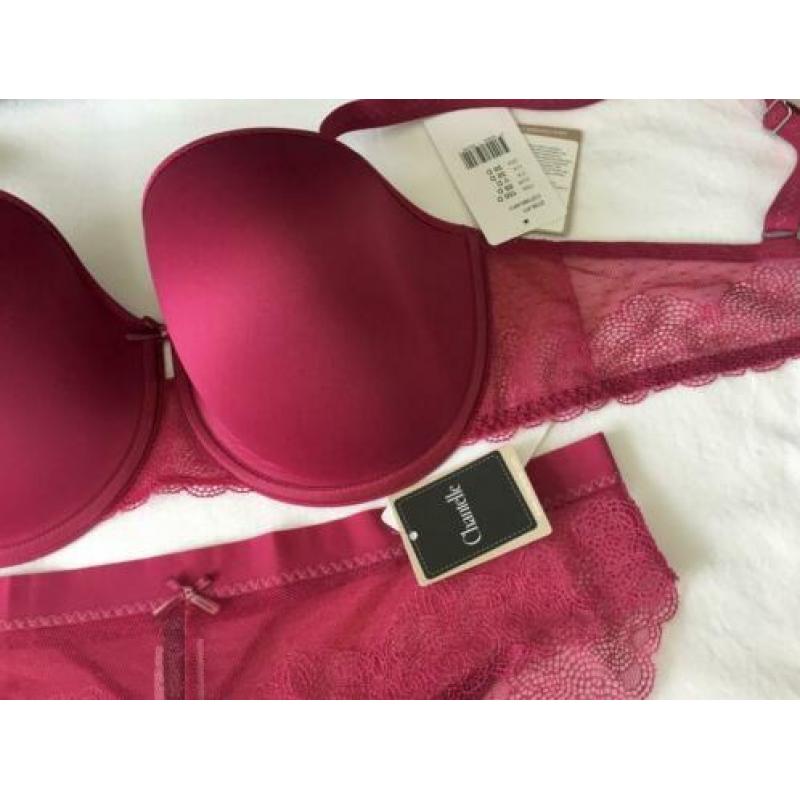 Nieuw CHANTELLE 85D luxe T-shirt BH kant LE MARAIS wijn D 85