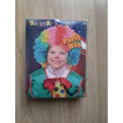 Clownspak met kraag jongen 10/12 jaar (145/160) mét pruik