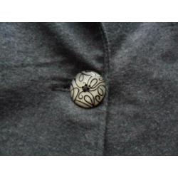'* Z.g.a.n. Donkerblauw gemeleerd jasje maat 40/42 *