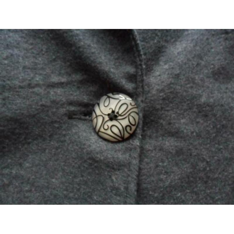 '* Z.g.a.n. Donkerblauw gemeleerd jasje maat 40/42 *