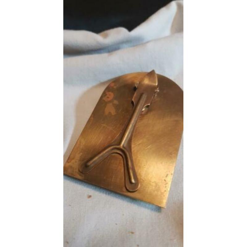 Religie standaardje marmer en koper 8 x 5 cm
