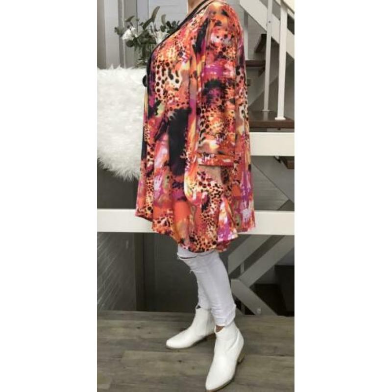 Bianca oversized A-lijn jersey tuniek met zakken