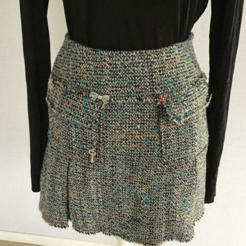 Essentiel Antwerp ZGAN Mini Tweed Rok Maat XS-gratis zending