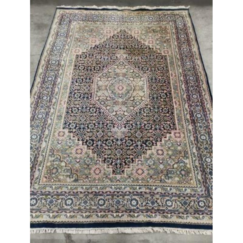Handgeknoopt oosters tapijt Bidjar blue India pers 271x241cm