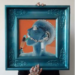 Fetish Kunst Schilderij met lijst Amber Rose IIB