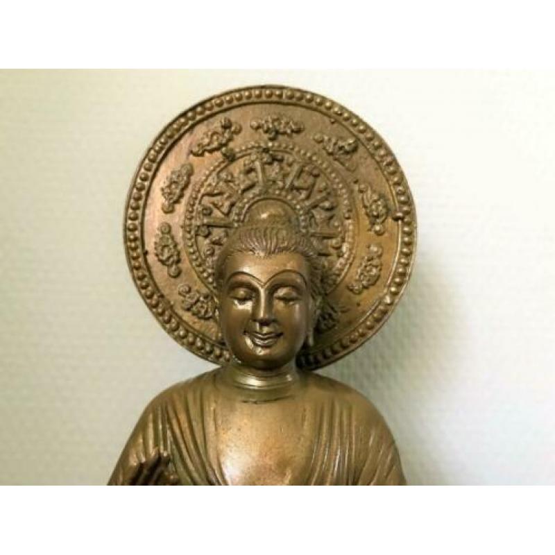 Brons Boeddha Dharma Levenswiel beeld