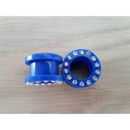 Nieuwe tunnels. Acryl. Steentjes. 3, 4, 5, 6, 8, 10, 12 Mm.