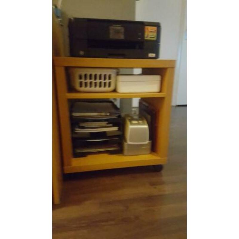 Bureau met ladekast en bijkast