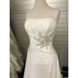 nieuw 38-40 maat chiffon bruidsjurk