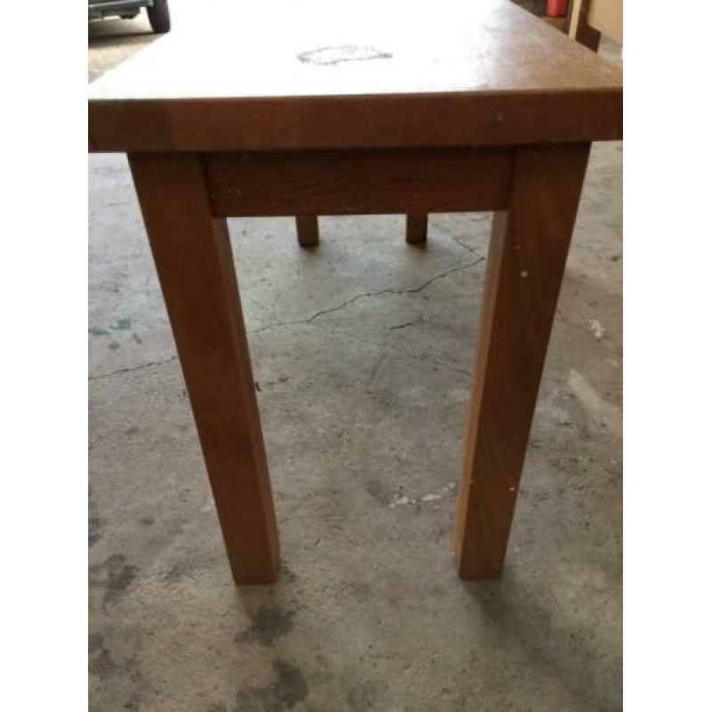 Zware eikenhouten side table