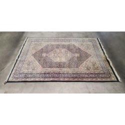 Handgeknoopt oosters tapijt Bidjar blue India pers 271x241cm