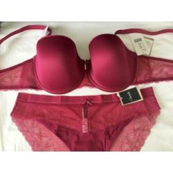 Nieuw CHANTELLE 85D luxe T-shirt BH kant LE MARAIS wijn D 85