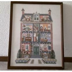 Borduurwerk..poppenhuis.